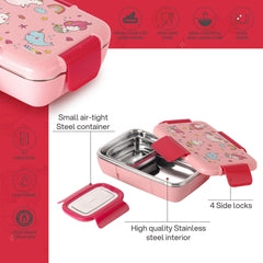 Magnus 3D Design Kids Lunch Box, 700ml Pink Parade