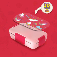 Magnus 3D Design Kids Lunch Box, 700ml Pink Parade