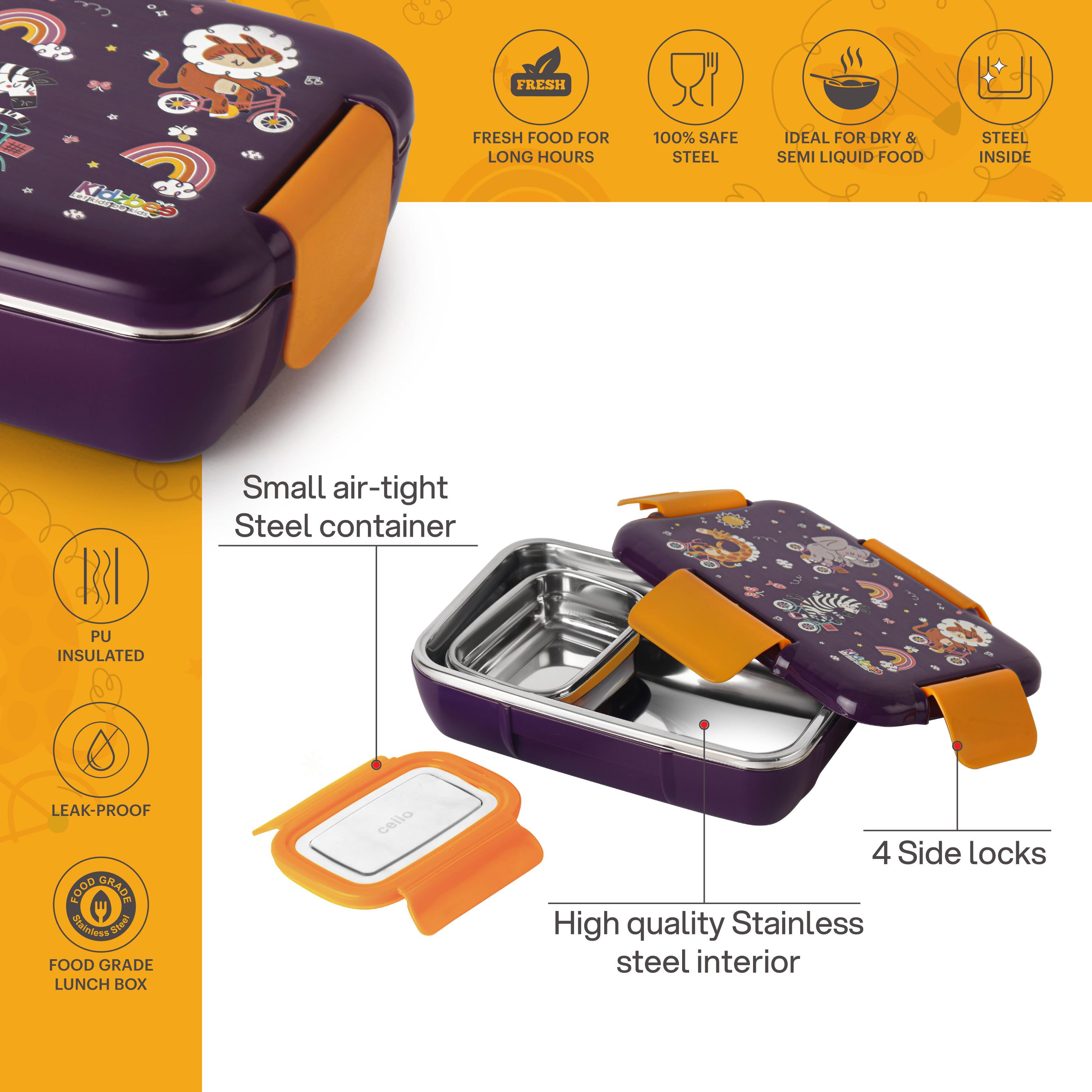 Magnus 3D Design Kids Lunch Box, 700ml Wild Wheels