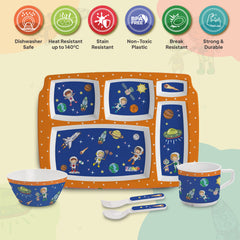 Cosmic Explorer Kids Melamine Meal, Set of 5 Pentameal