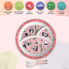 Bamboo Buddies Kids Melamine Meal, Set of 3 Trioplate