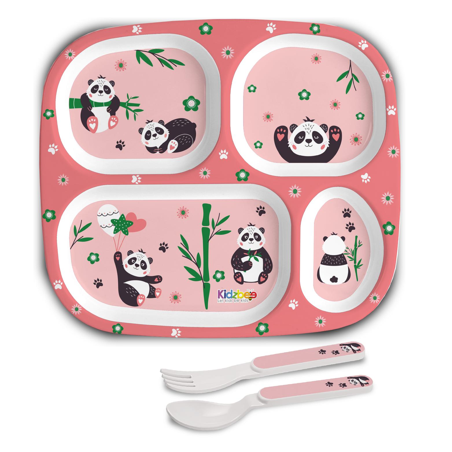 Bamboo Buddies Kids Melamine Meal, Set of 3 Quadmeal
