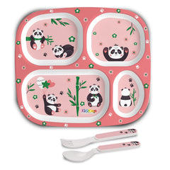 Bamboo Buddies Kids Melamine Meal, Set of 3 Quadmeal