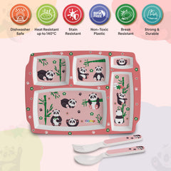 Bamboo Buddies Kids Melamine Meal, Set of 3 Pentameal