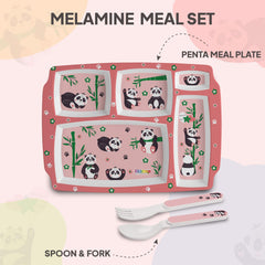 Bamboo Buddies Kids Melamine Meal, Set of 3 Pentameal