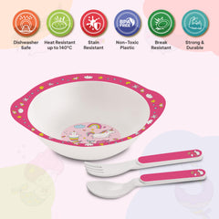 Cereal Kids Melamine Bowl, Set of 3 Pink Parade
