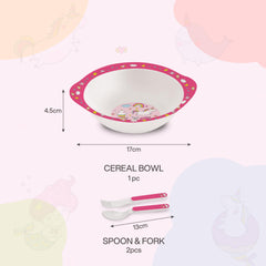 Cereal Kids Melamine Bowl, Set of 3 Pink Parade