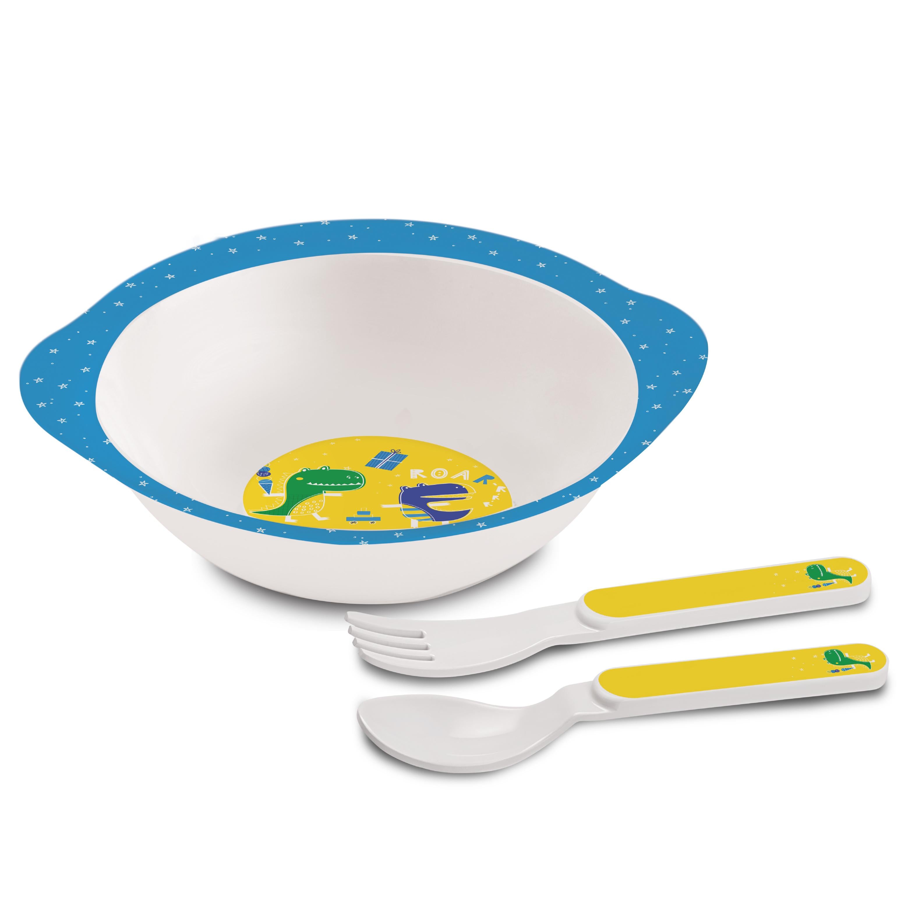 Cereal Kids Melamine Bowl, Set of 3 Dino Party