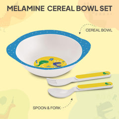 Cereal Kids Melamine Bowl, Set of 3 Dino Party