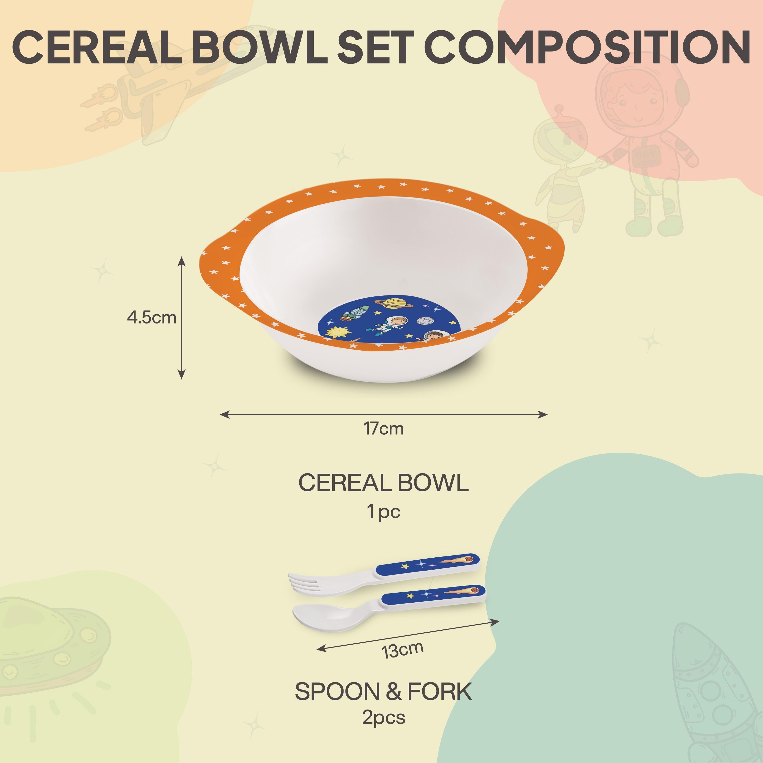 Cereal Kids Melamine Bowl, Set of 3 Cosmic Explorer