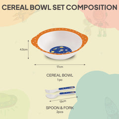 Cereal Kids Melamine Bowl, Set of 3 Cosmic Explorer