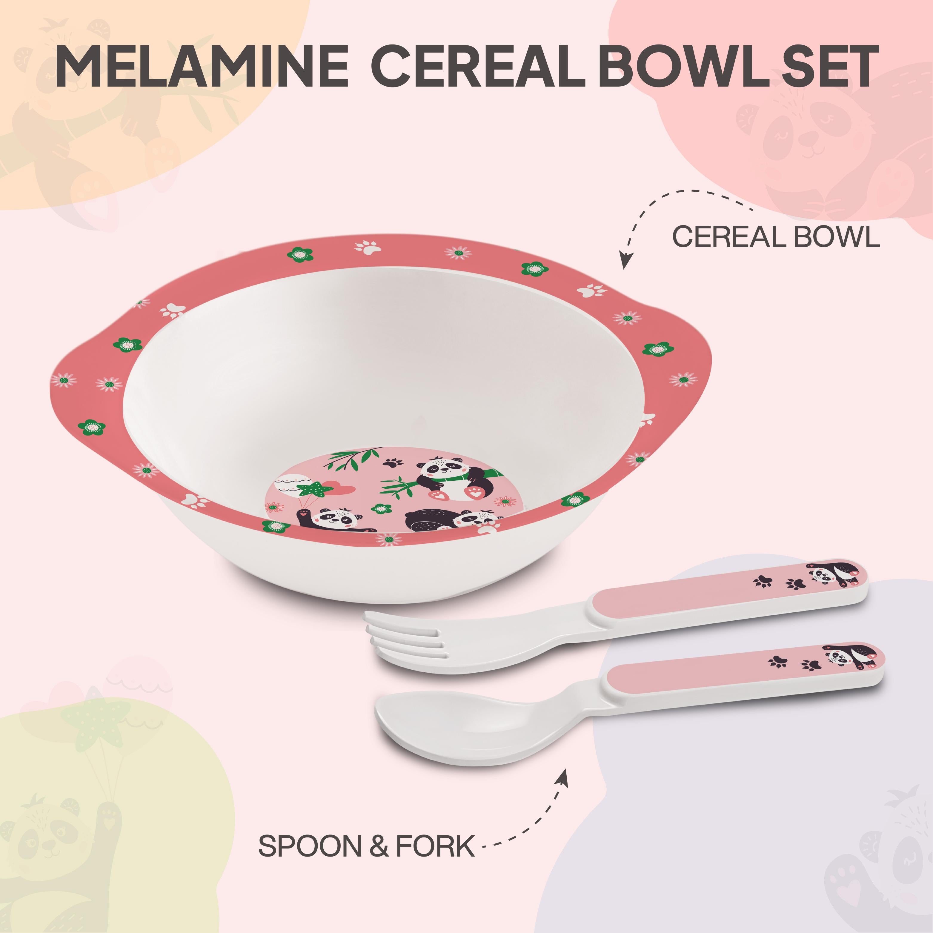 Cereal Kids Melamine Bowl, Set of 3 Bamboo Buddies