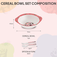 Cereal Kids Melamine Bowl, Set of 3 Bamboo Buddies