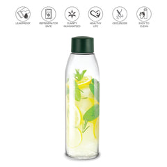 Hydra Glass Bottle 900ml Olive Green