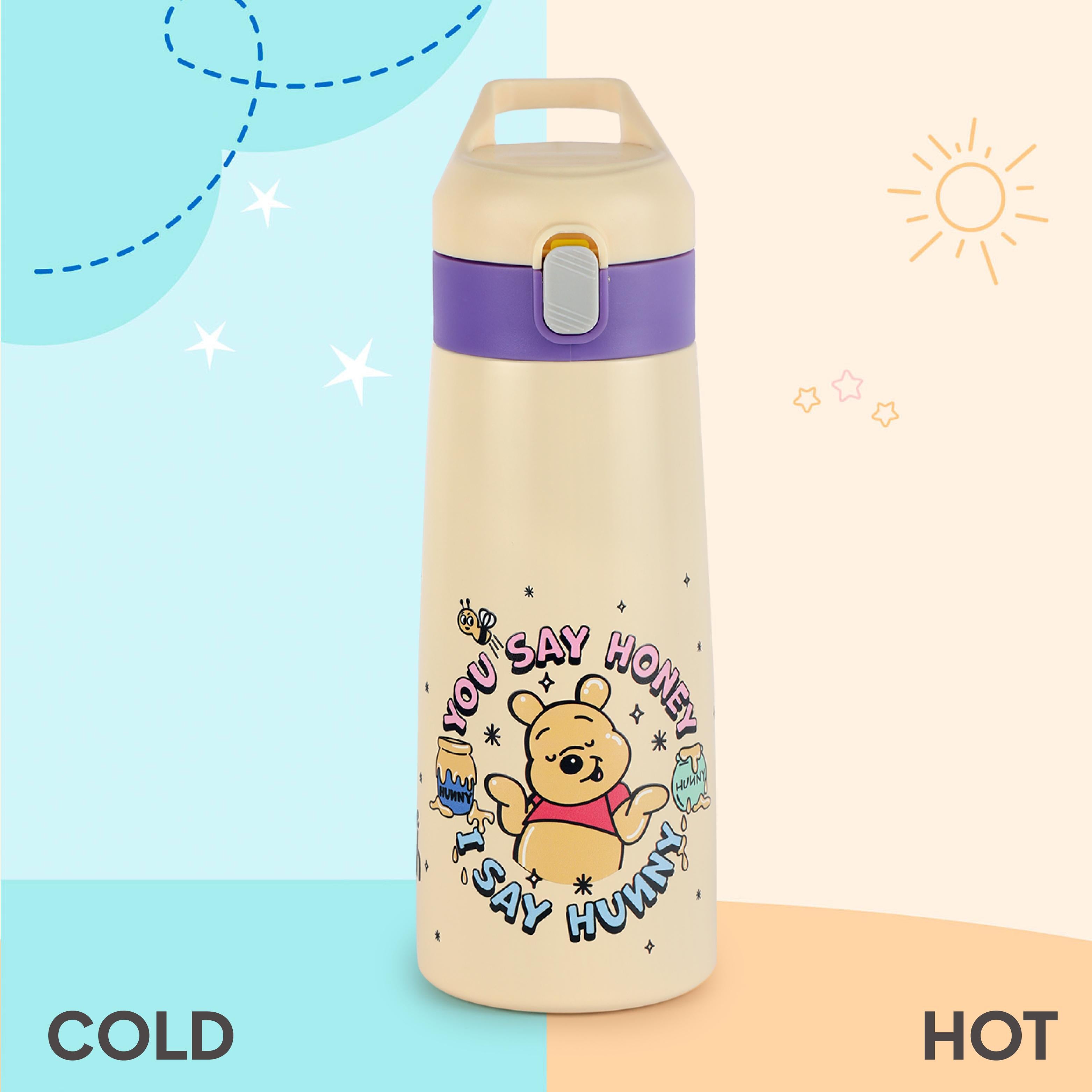 Gulp 3D Touch & Feel One Click Push Thermosteel Flask, 490 ml Hunny Bear