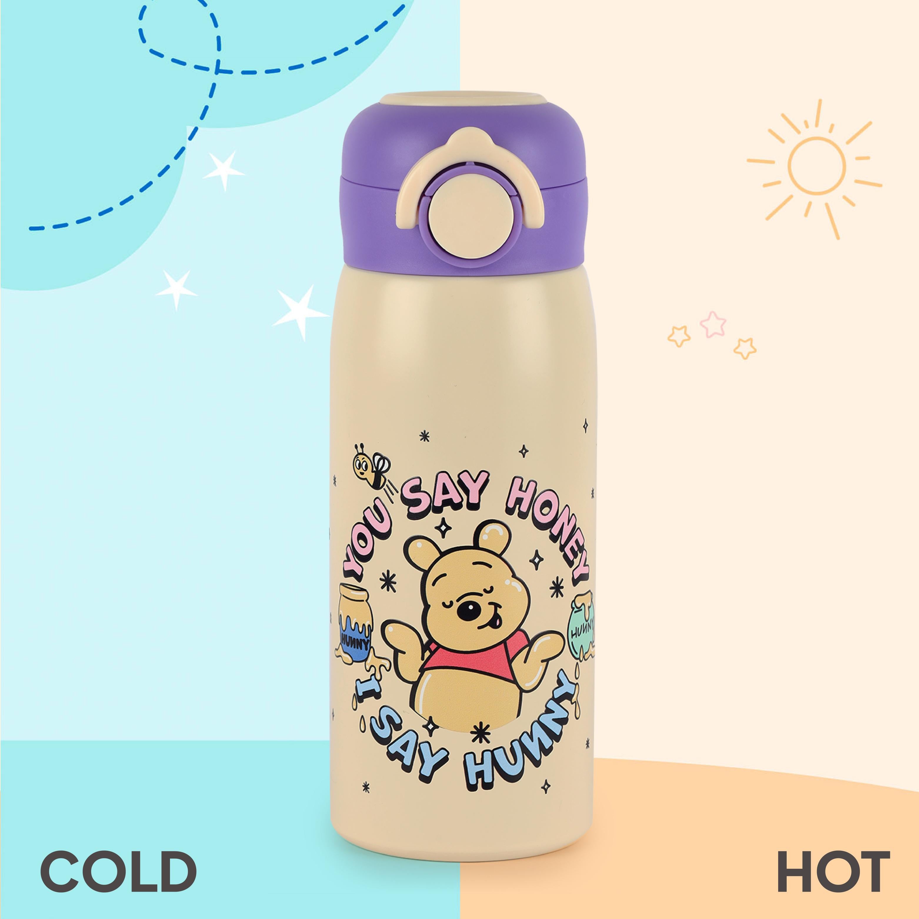 Giggle 3D Touch & Feel Sipper Thermosteel Flask, 380 ml Hunny Bear