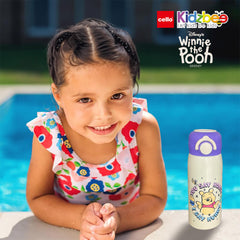 Giggle 3D Touch & Feel Sipper Thermosteel Flask, 380 ml Hunny Bear