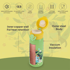 Giggle 3D Touch & Feel Sipper Thermosteel Flask, 380 ml Dream Weavers