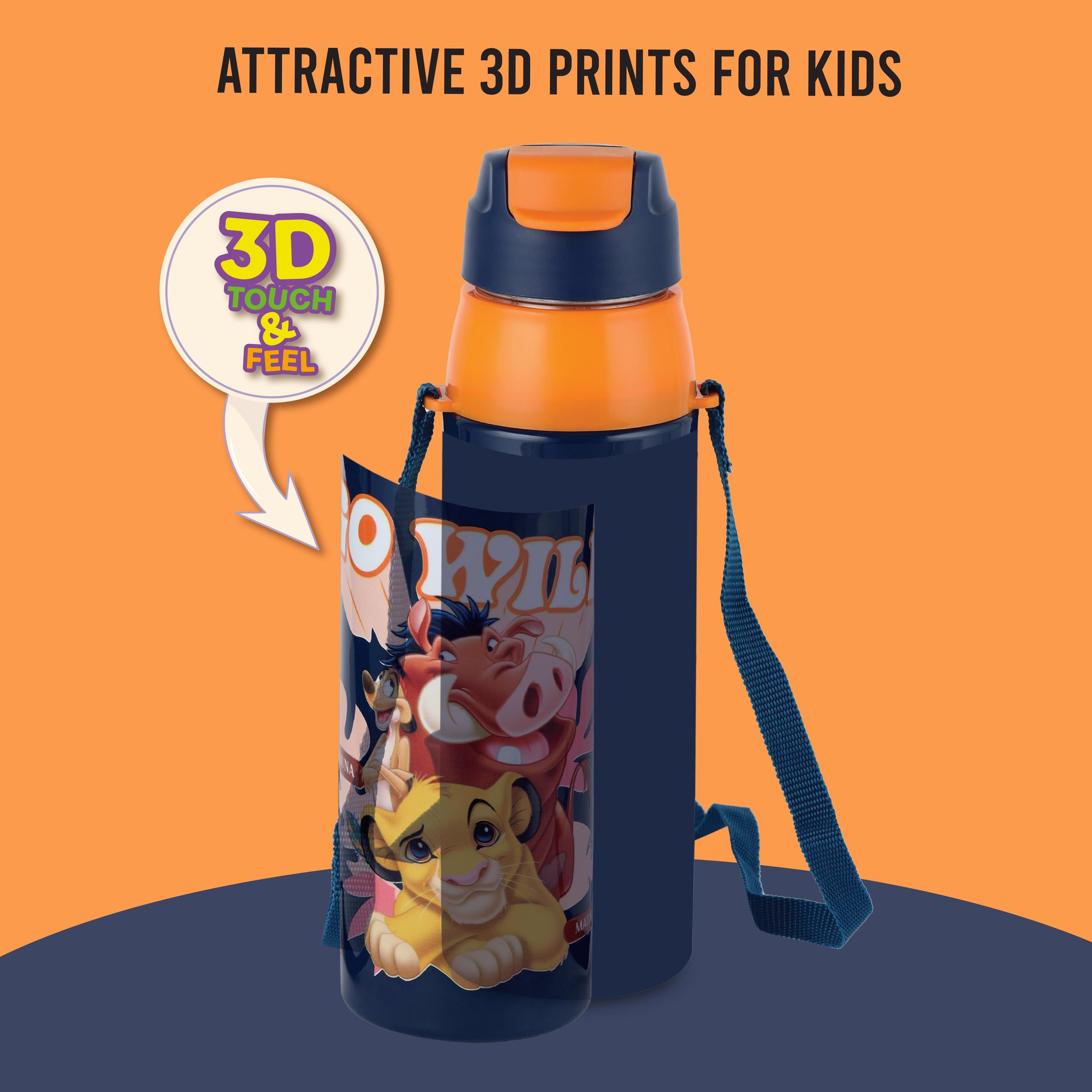 Era 3D Design Insulated Kids Water Bottle, 520ml Lion King