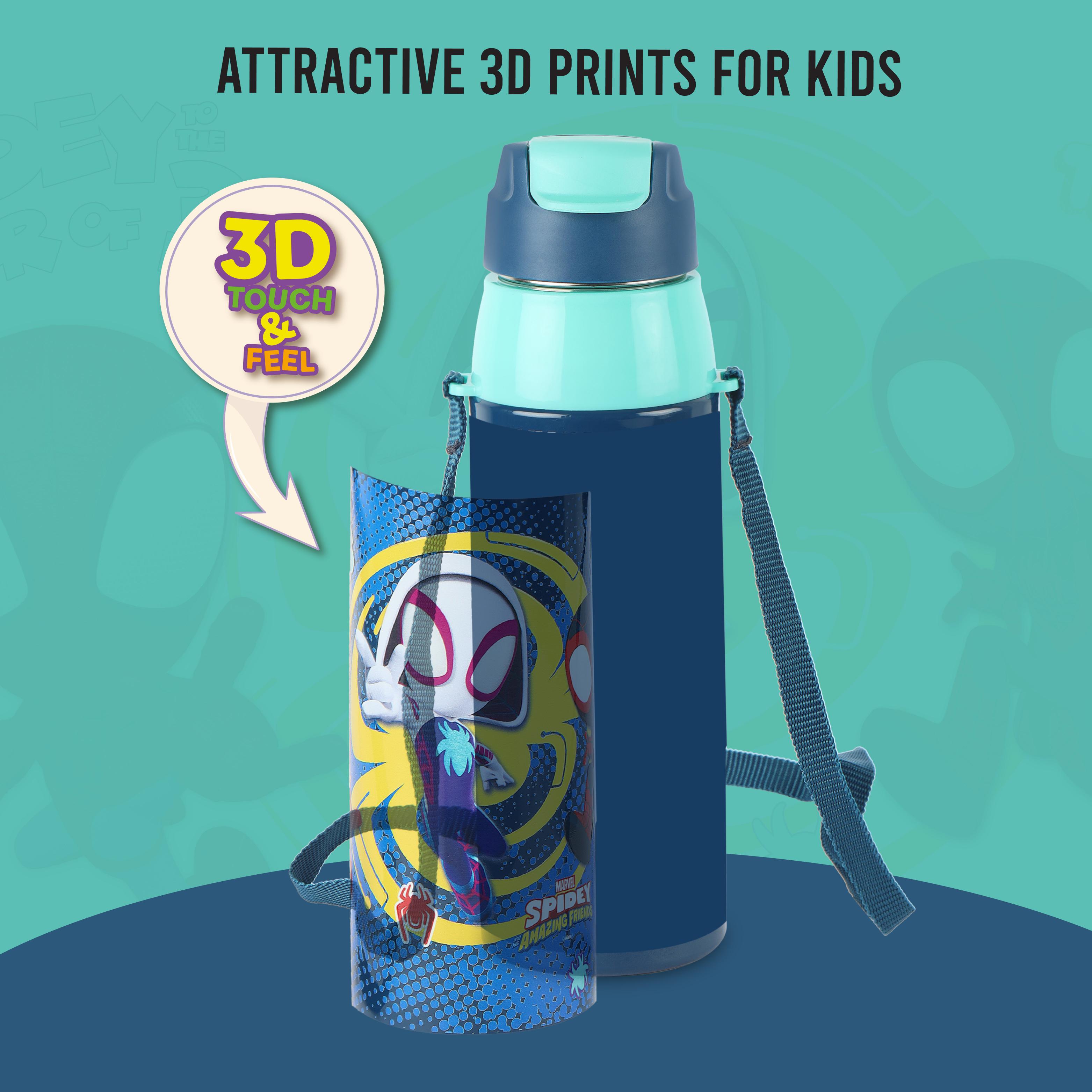 Era 3D Design Insulated Kids Water Bottle, 520ml Web Warriors