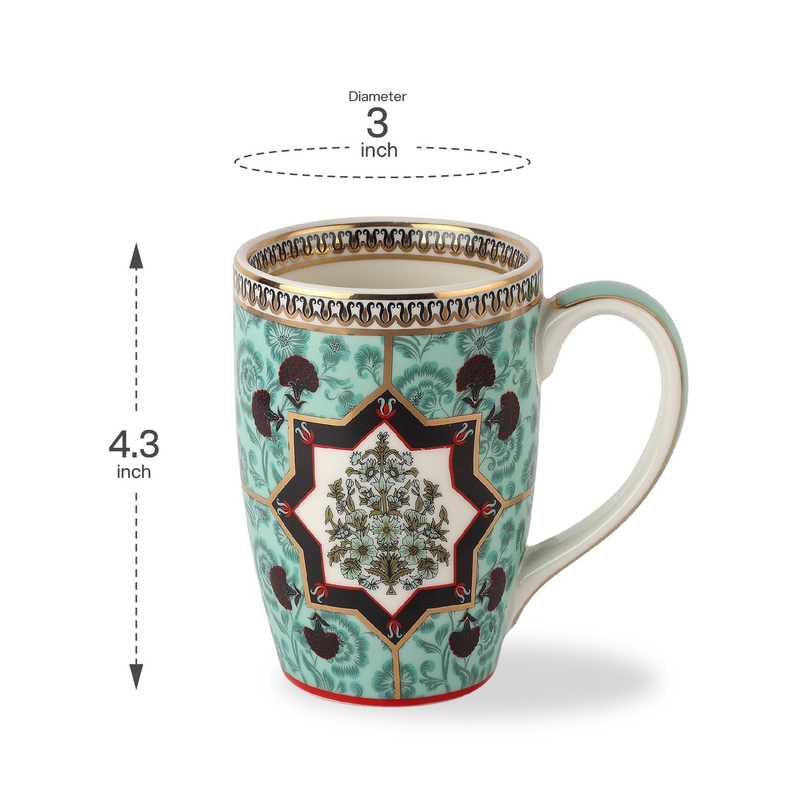 Buta Green Mug, Mirage Series, Set of 2