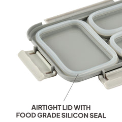 Zoom Insulated Inner Steel Lunch Box Grey