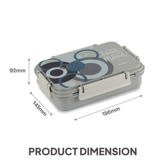 Zoom Insulated Inner Steel Lunch Box Grey