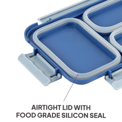 Zoom Insulated Inner Steel Lunch Box Light Blue