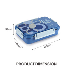 Zoom Insulated Inner Steel Lunch Box Light Blue