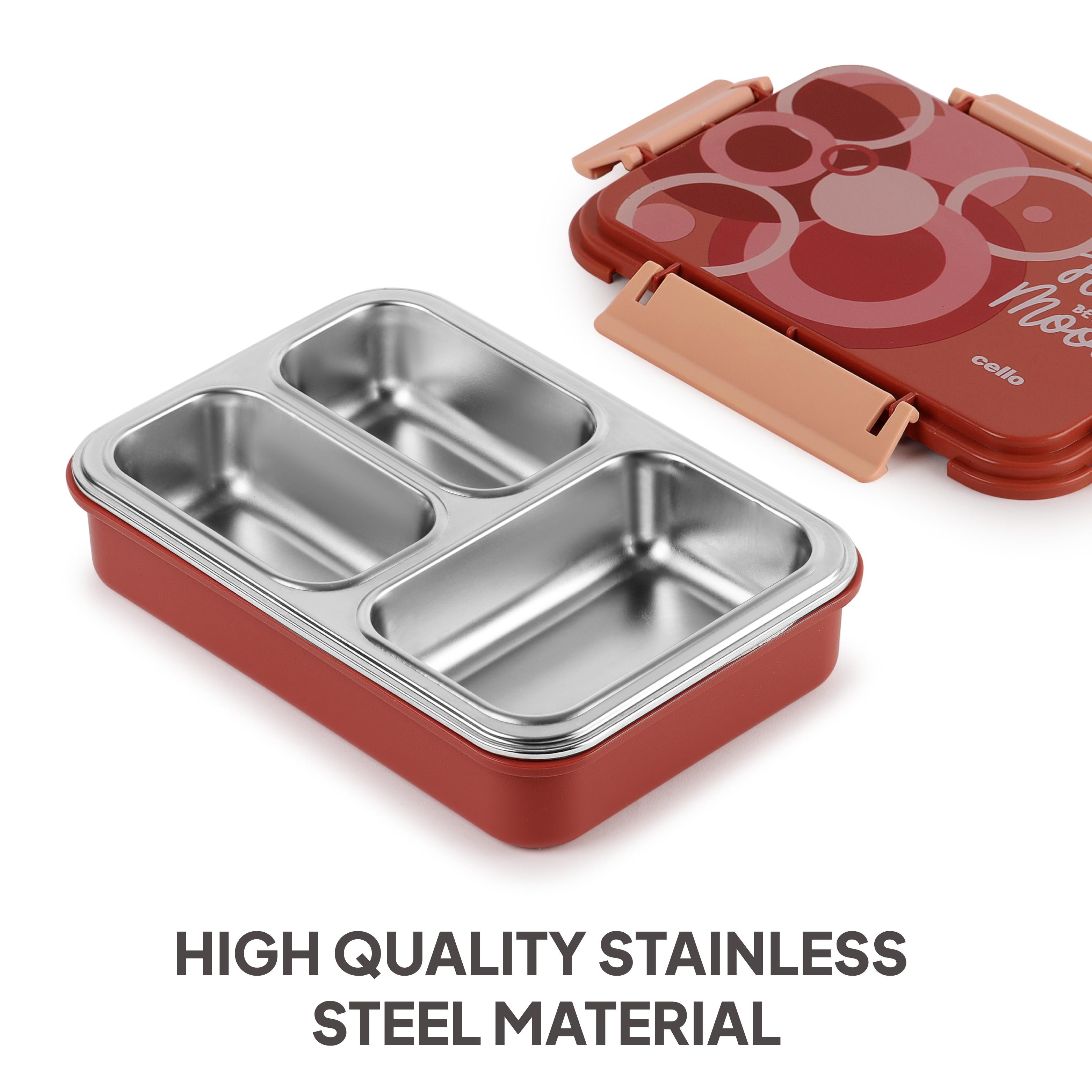 Zoom Insulated Inner Steel Lunch Box Dark Brown