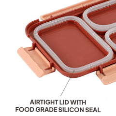 Zoom Insulated Inner Steel Lunch Box Dark Brown