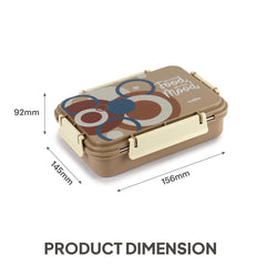 Zoom Insulated Inner Steel Lunch Box Light Brown