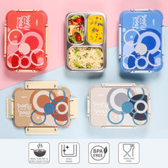 Zoom Insulated Inner Steel Lunch Box Light Brown