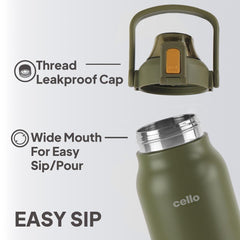 Duro Accord Thermosteel Flask, 1500 ml Olive Green / 1800ml