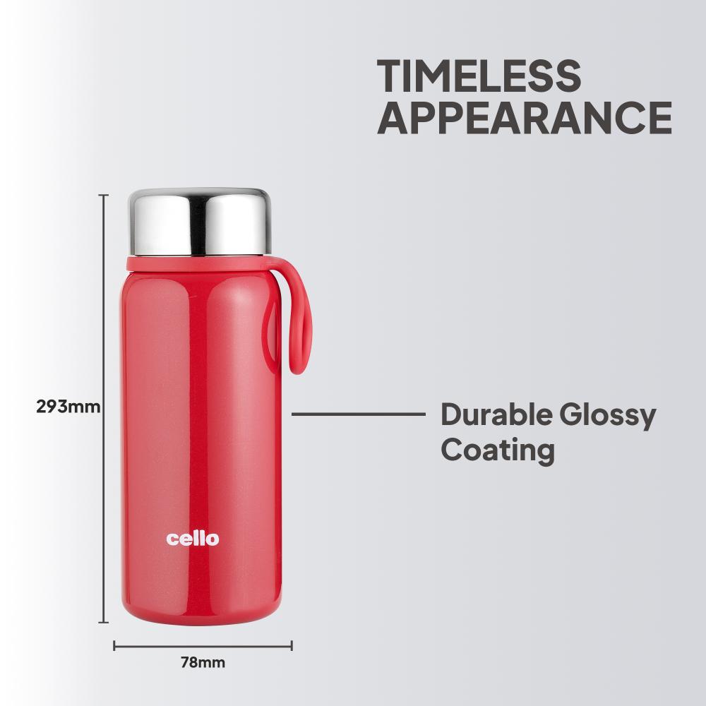 Glitz Thermosteel Red Flask, 300 ml Red