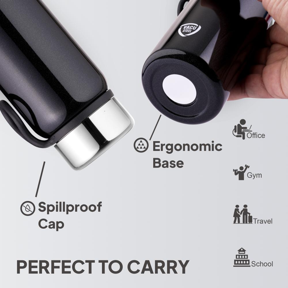 Glitz Thermosteel Flask, 300 ml Black