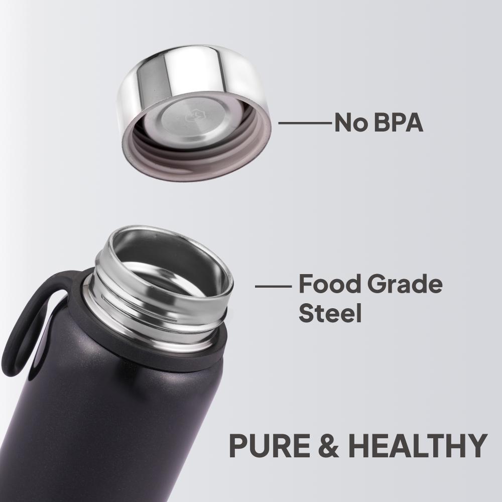 Glitz Thermosteel Flask, 300 ml Black