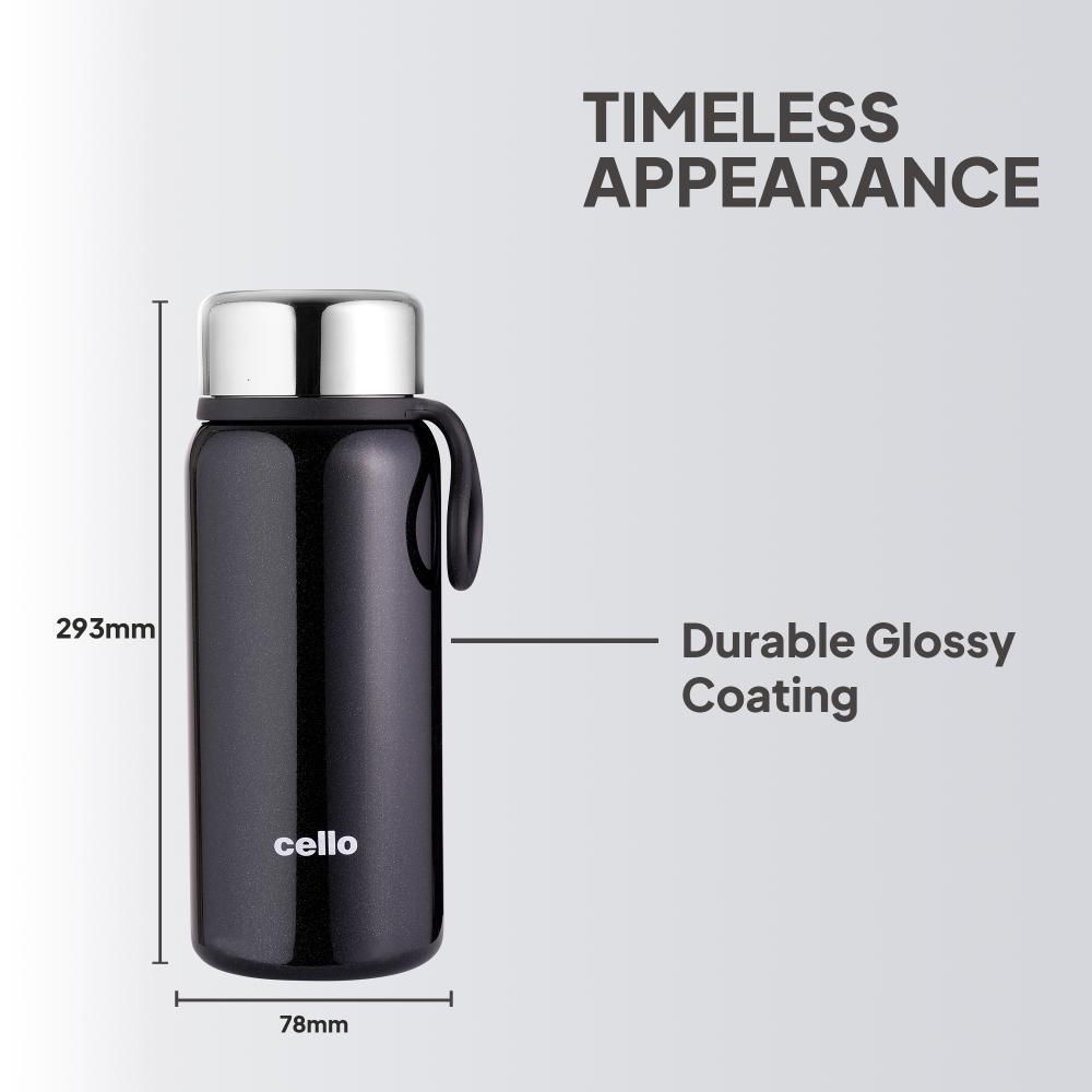 Glitz Thermosteel Flask, 300 ml Black