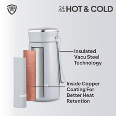 Bliss Thermosteel Flask Light Grey / 300ml