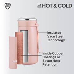 Bliss Thermosteel Flask Peach / 300ml