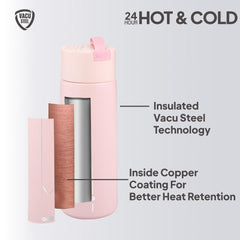 Duke Thermosteel Flask, 400 ml Peach