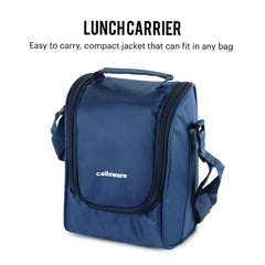 All In One Insulated Inner Steel Lunch Box, Set of 5, Blue Blue