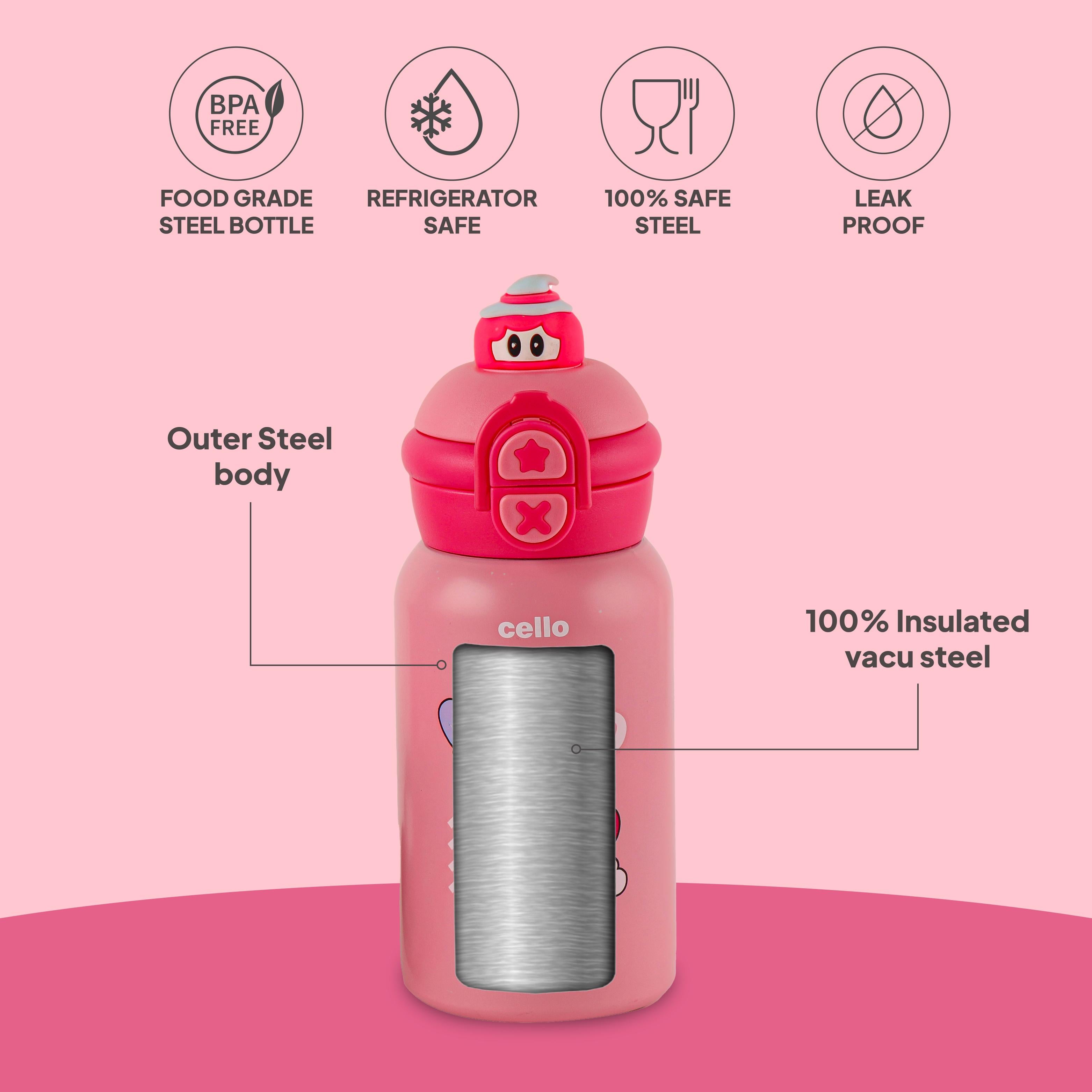 Duo Panda 500 Kids Flask, 526 ml Flamingo Pink