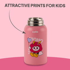 Duo Panda 500 Kids Flask, 526 ml Flamingo Pink