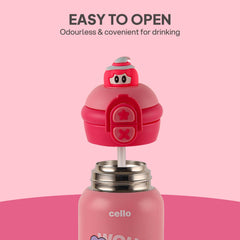 Duo Panda 500 Kids Flask, 526 ml Flamingo Pink