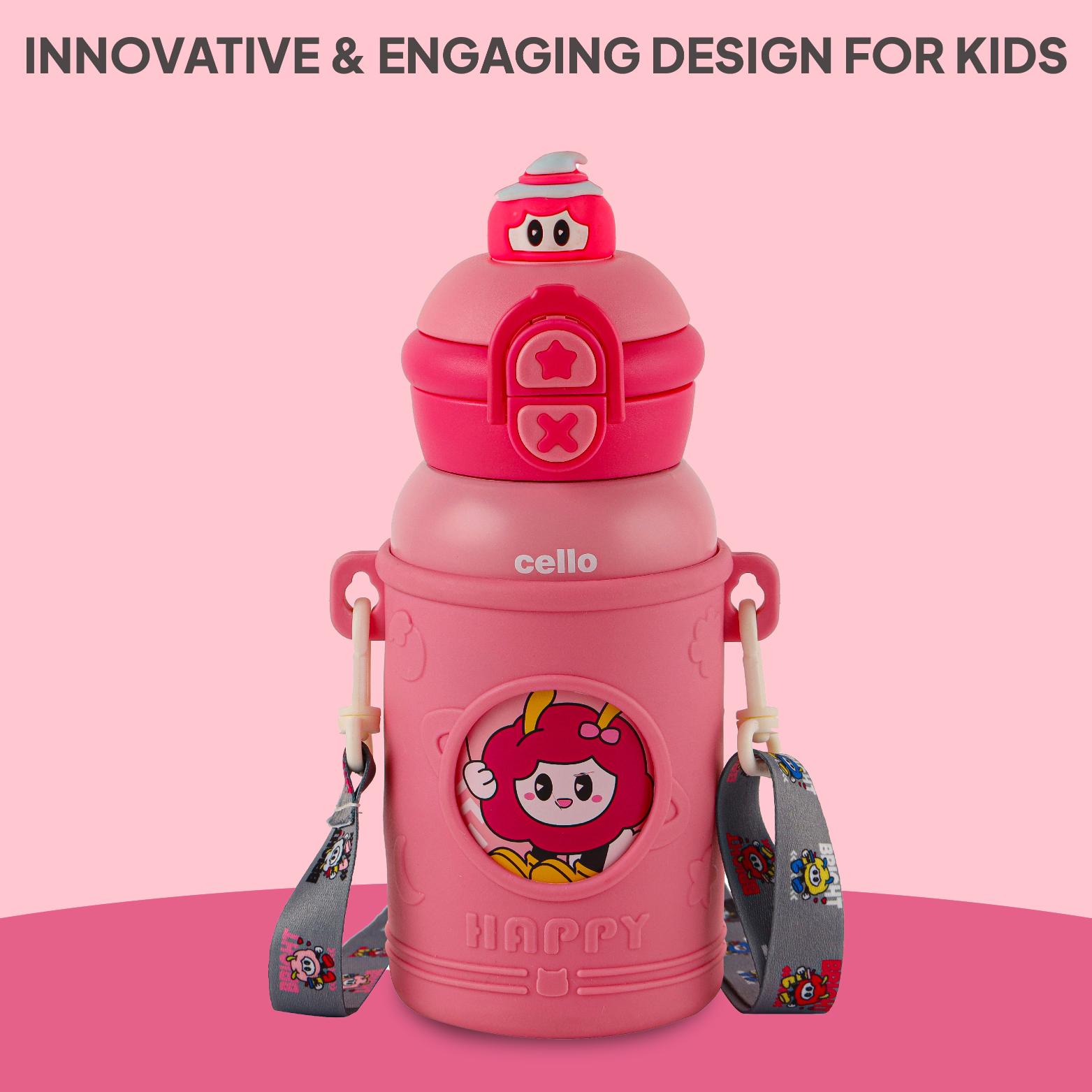 Duo Panda 500 Kids Flask, 526 ml Flamingo Pink