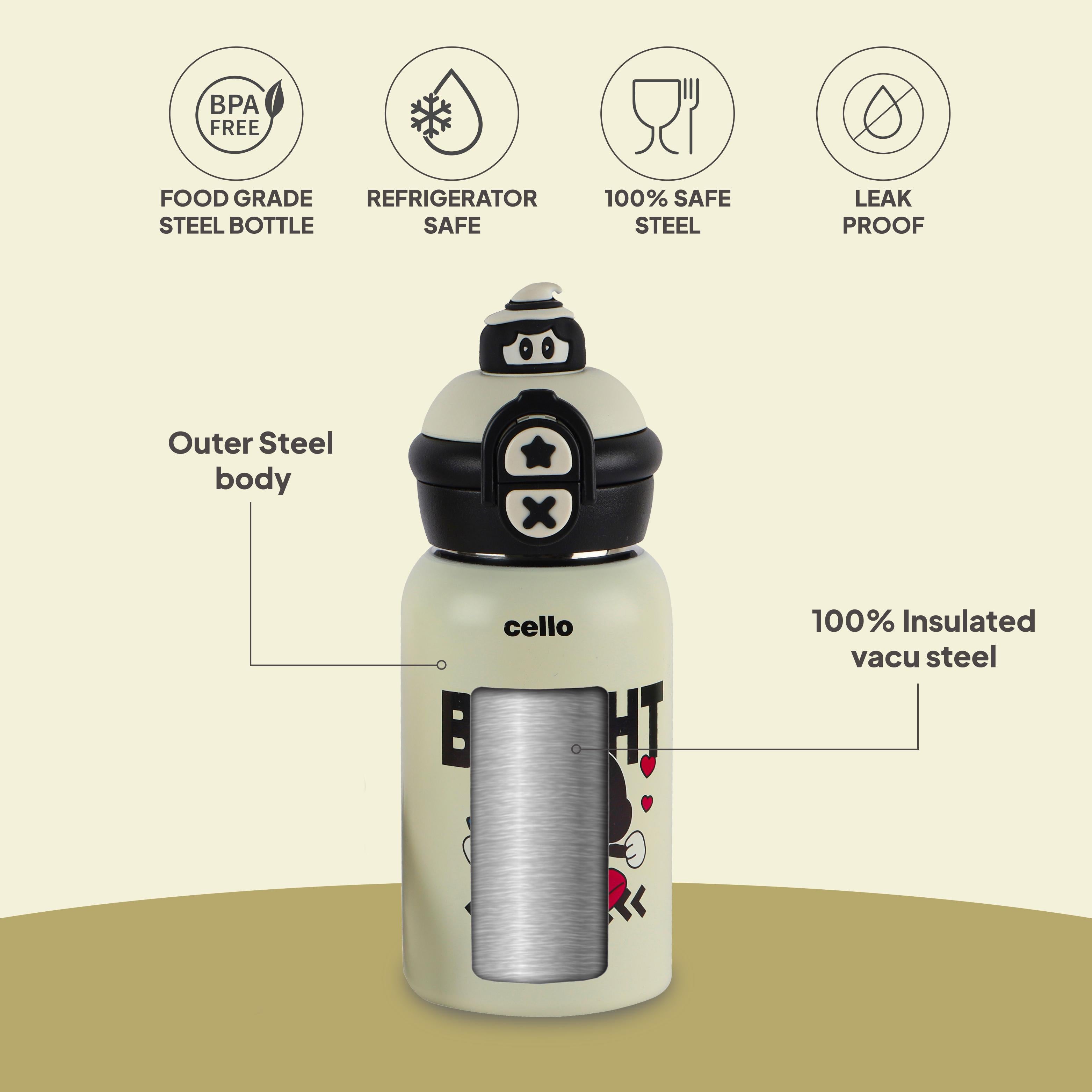 Duo Panda 500 Kids Flask, 526 ml Creamy White