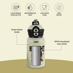 Duo Panda 500 Kids Flask, 526 ml Creamy White