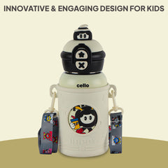 Duo Panda 500 Kids Flask, 526 ml Creamy White