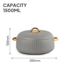 Aurum Insulated Casserole, 1500ml Grey / 1500ml